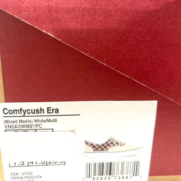 VANS Comfycush Era Mixed Media Suede Checker Leopard  Women’s Size VN0A3WM91PC - Picture 9 of 10
